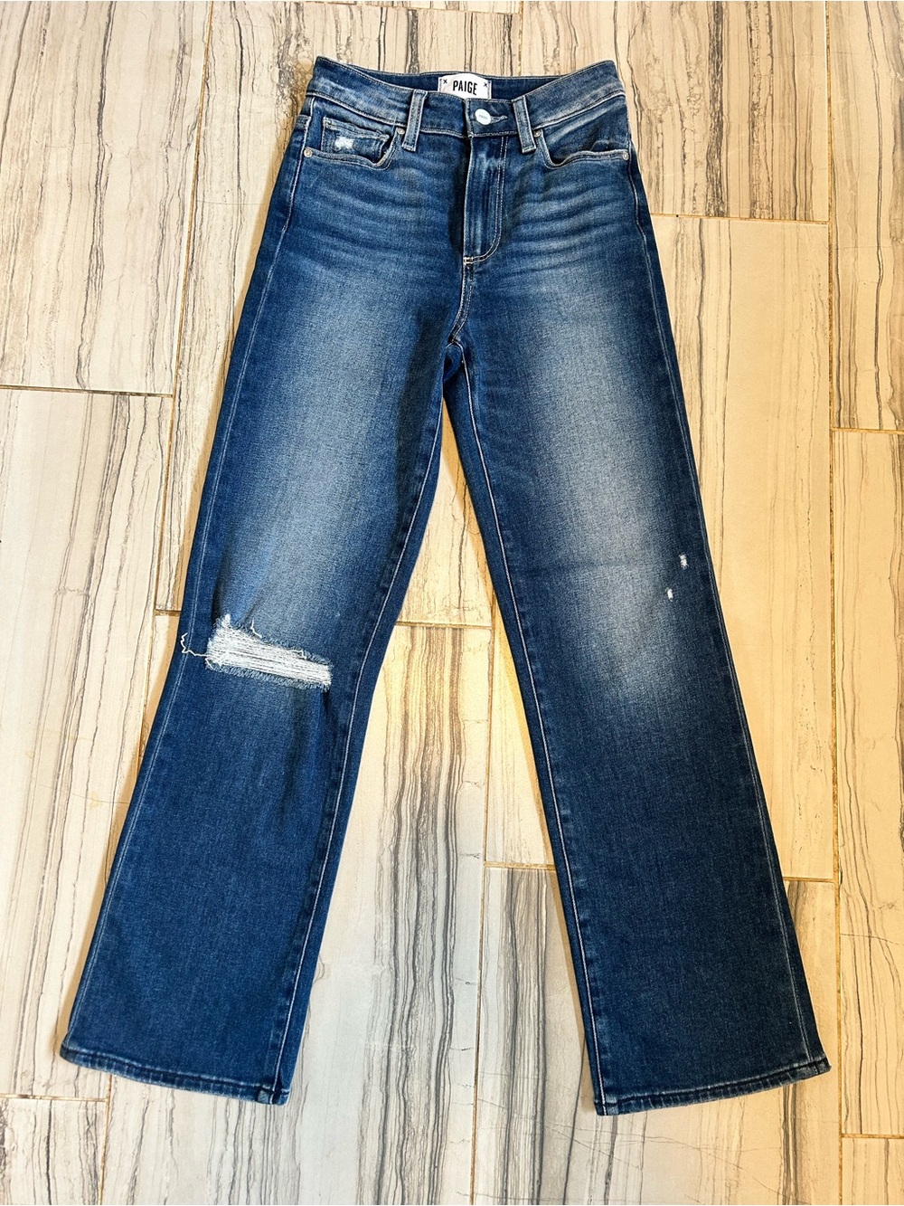 Like New PAIGE Atley Ankle Flare Cropped High Rise Stretch Jeans - Picture 2 of 16